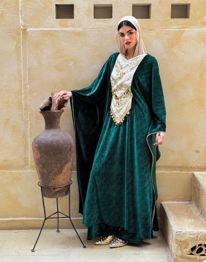 Artisan Glow Velvet Abaya