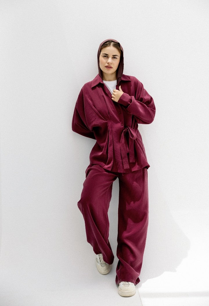 The Horizon Wide-Leg Co-ord (Highlights the breezy, effortless movement of the pants)