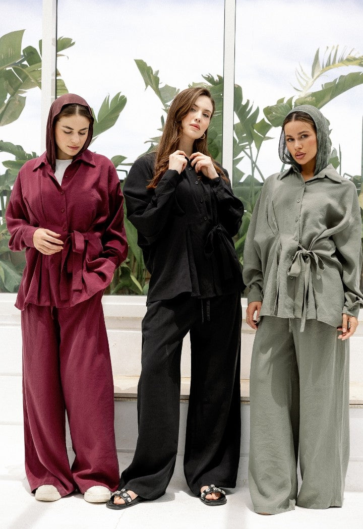 The Horizon Wide-Leg Co-ord (Highlights the breezy, effortless movement of the pants)