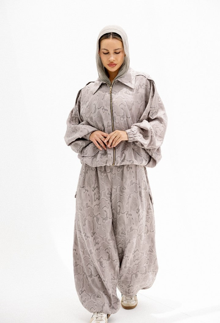 Echo Textured Zip-Up Set