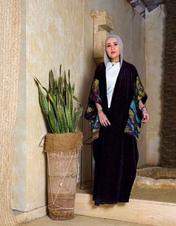 Jeweled Horizon Velvet Kaftan