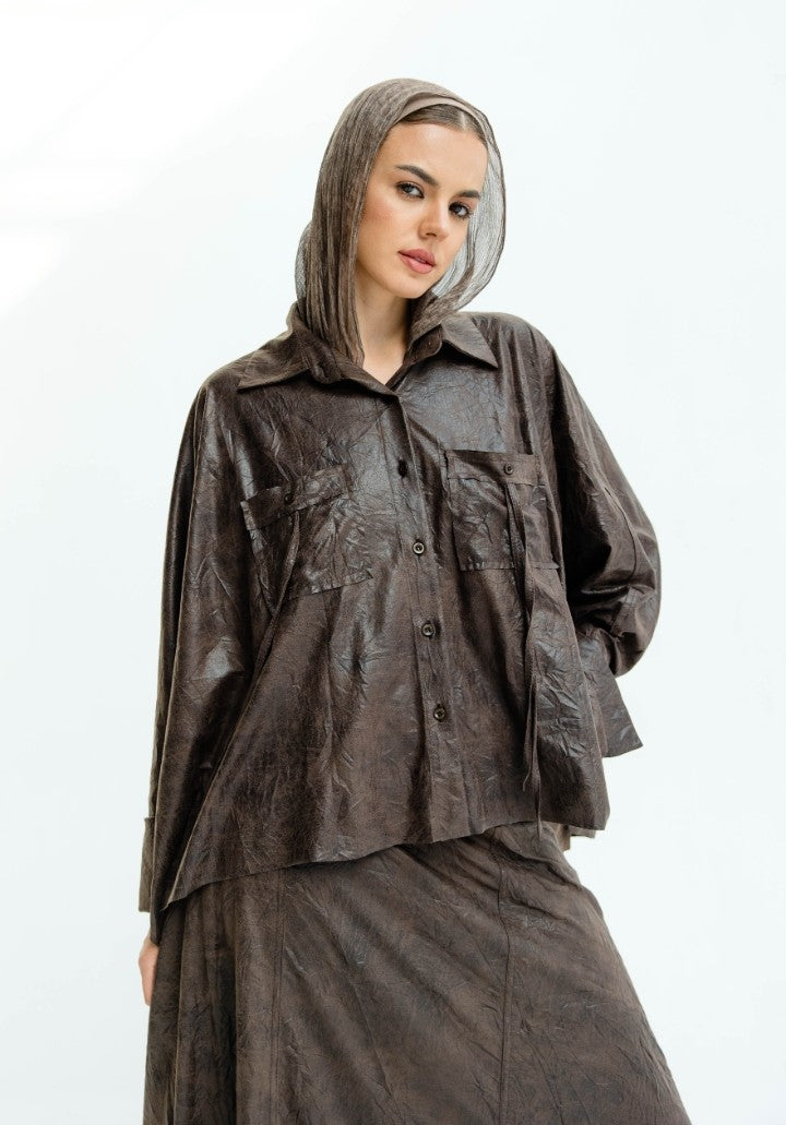 Burgundy Velvet Skirt Set