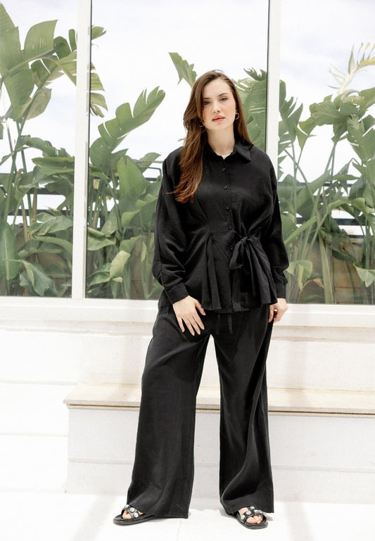 The Horizon Wide-Leg Co-ord (Highlights the breezy, effortless movement of the pants)