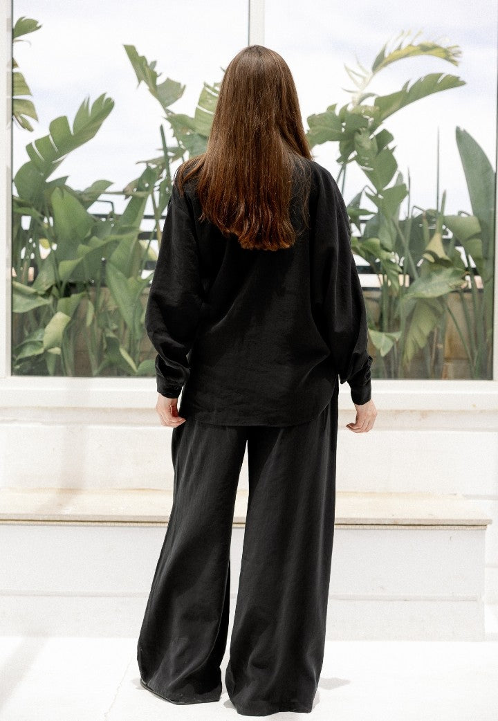 The Horizon Wide-Leg Co-ord (Highlights the breezy, effortless movement of the pants)