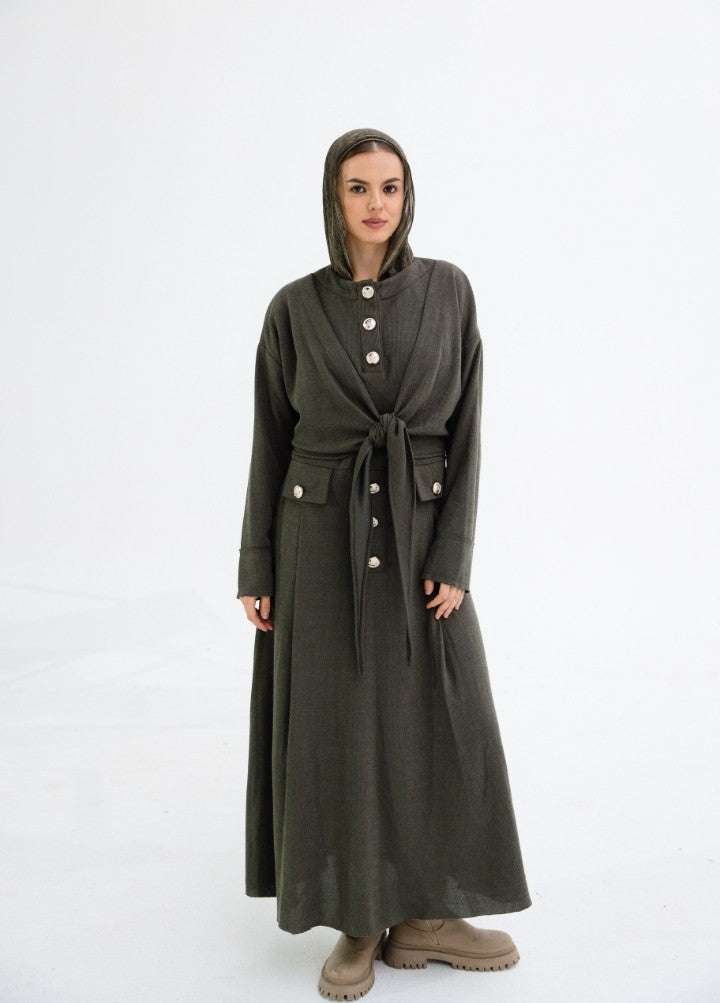 Olive Flow Dress