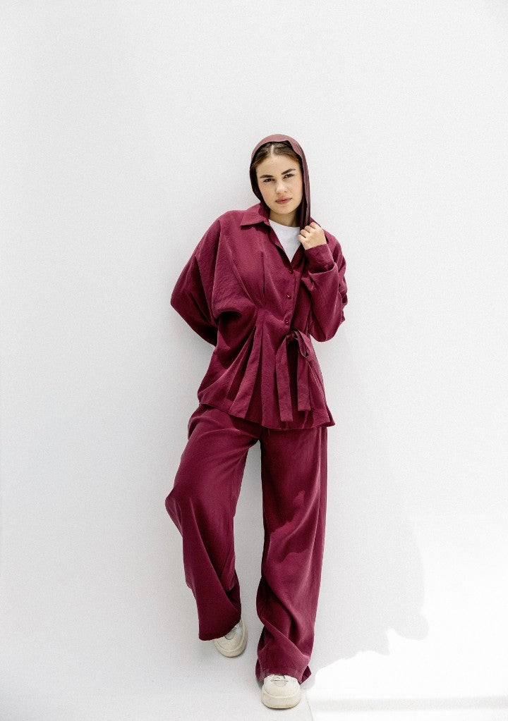 The Horizon Wide-Leg Co-ord (Highlights the breezy, effortless movement of the pants)