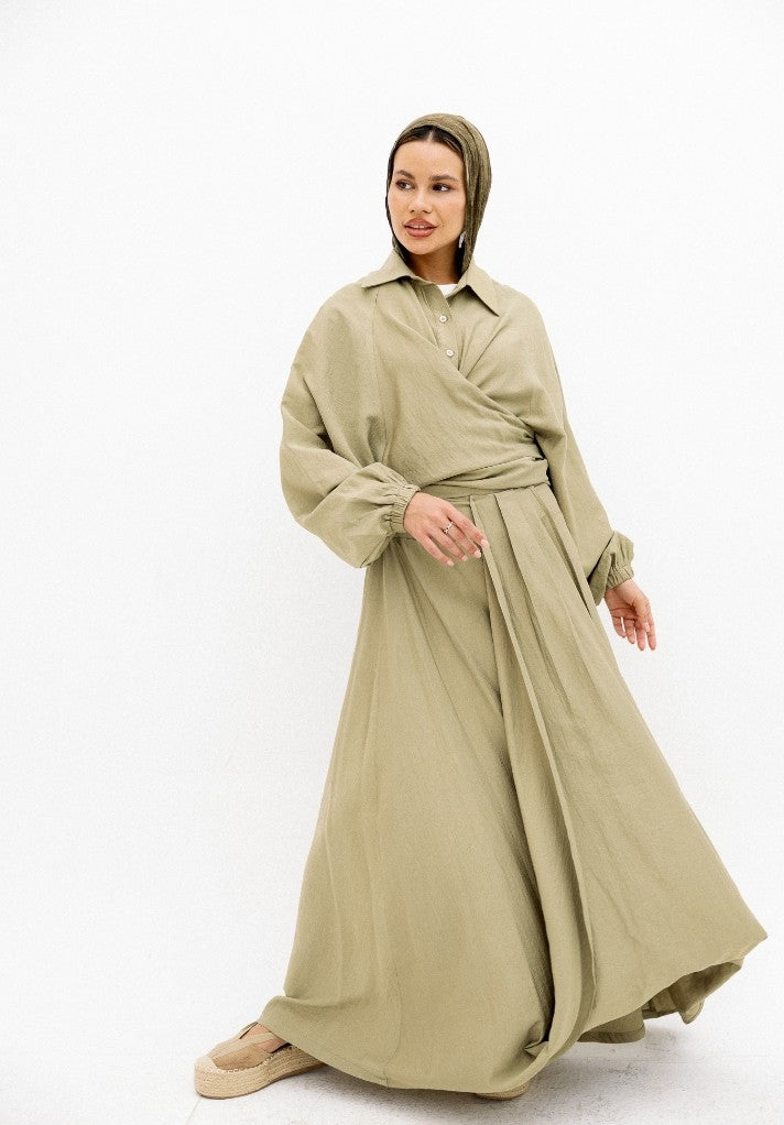 Olive Oasis Modest Set (Evokes calm, natural elegance)