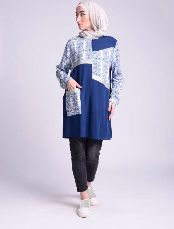 Long sleeve viscose blouse