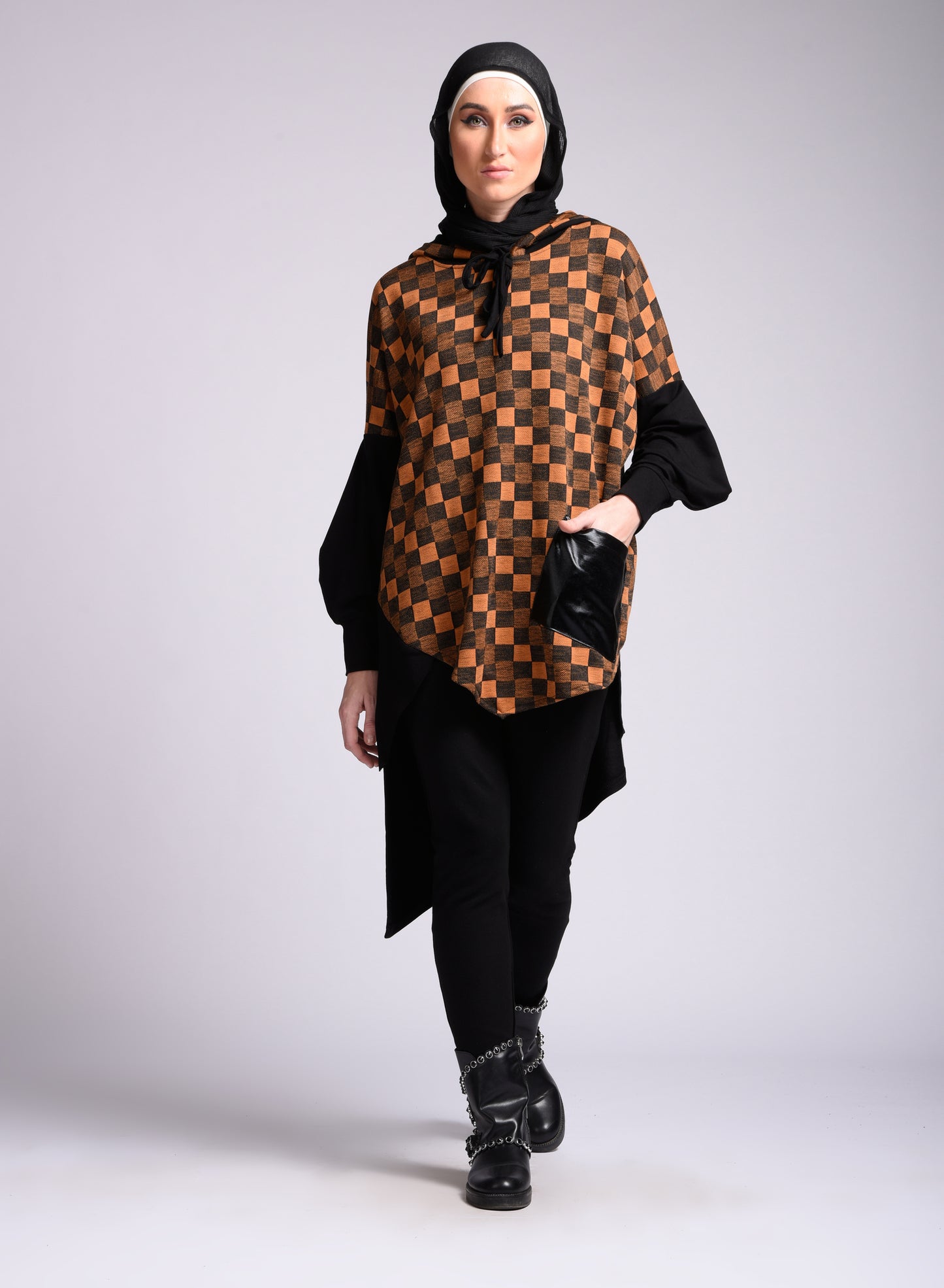 checkered blouse