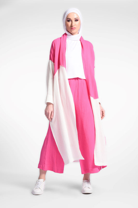 Pink Midi Cardigan